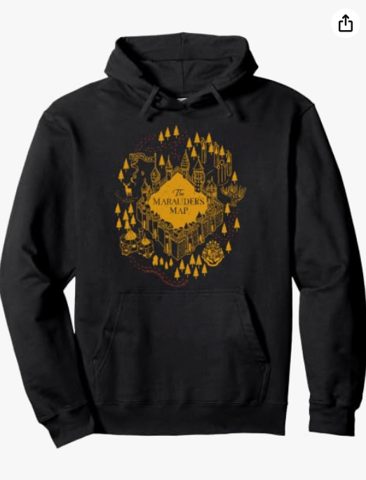Harry Potter The Marauder's Map Hogwarts Logo Pullover Hoodie
