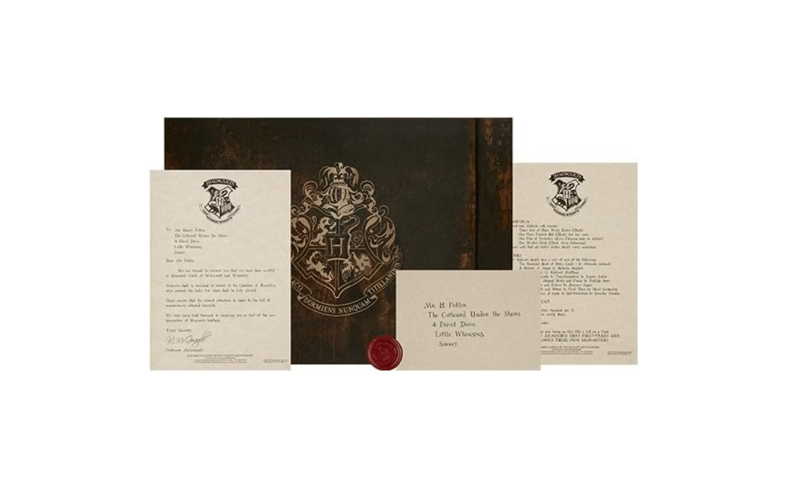 Harry Potter Personalized Hogwarts Acceptance Letter | Official Replica Set with Custom Name, Wax Seal & Presentation Folder, Collectible Gift for Harry... 