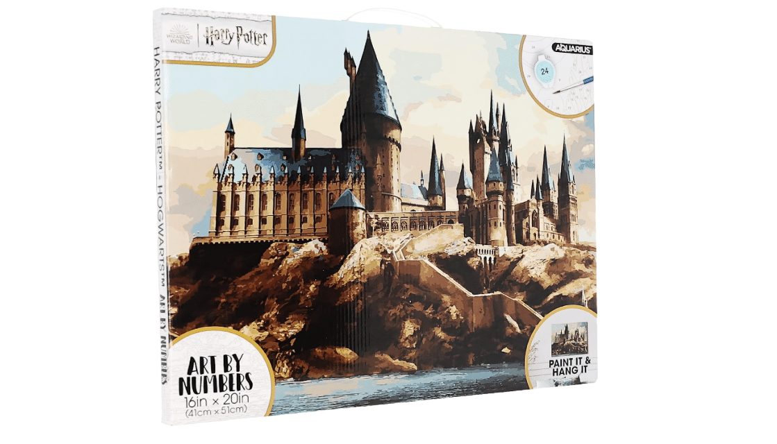 Aquarius Harry Potter Art by Numbers Kit – Hogwarts Castle Paint Set | Licensed paint by numbers kit for adults, 16x20 pre-stretched canvas with hanging... 