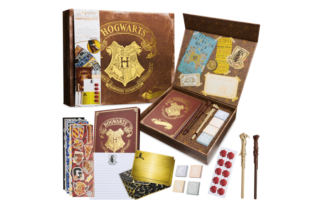 Harry Potter Stationary Set for Kids Teens Adults with Wand Pens Notebook Stickers Sticky Notes School Supplies Journaling Writing Gifts for Kids 