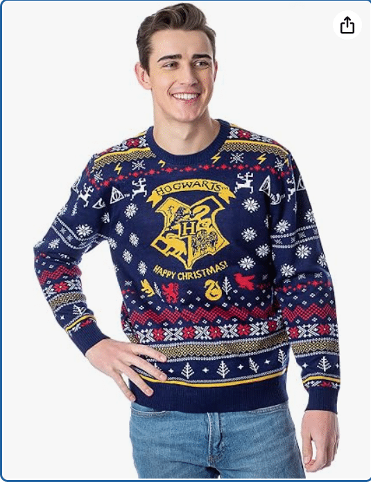 Bioworld Adult Christmas Holiday Ugly Sweater Knit Pullover for Men and Women 