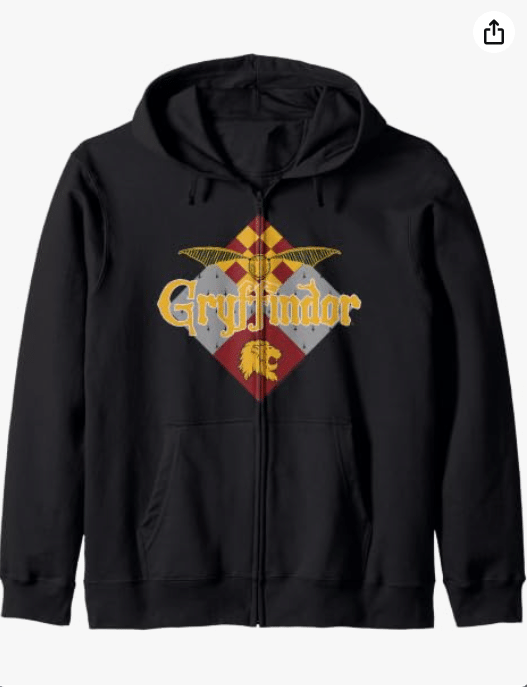 Harry Potter Gryffindor Quidditch Zip Hoodie
