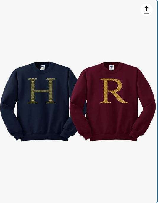 Young Wizards Duo HX Sweatshirt Men's/Unisex Navy and Maroon 